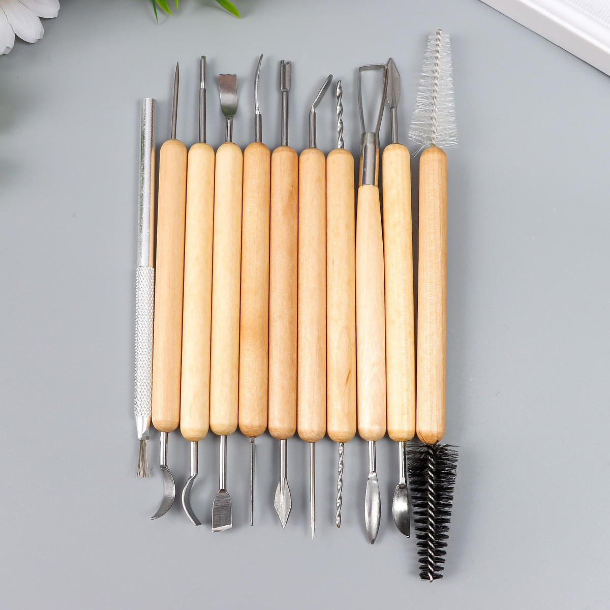 

Инструменты для творчества calligrata, набор 11 штук деревянных, металл, 17 см, 28×11.5 см