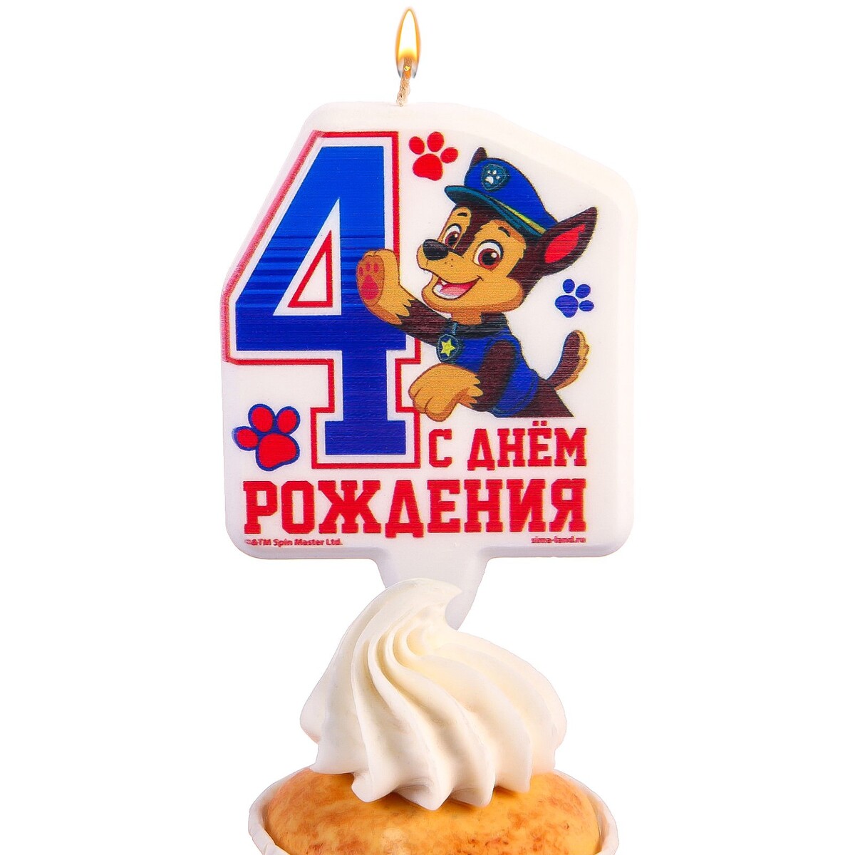 

Свеча в торт цифра 4