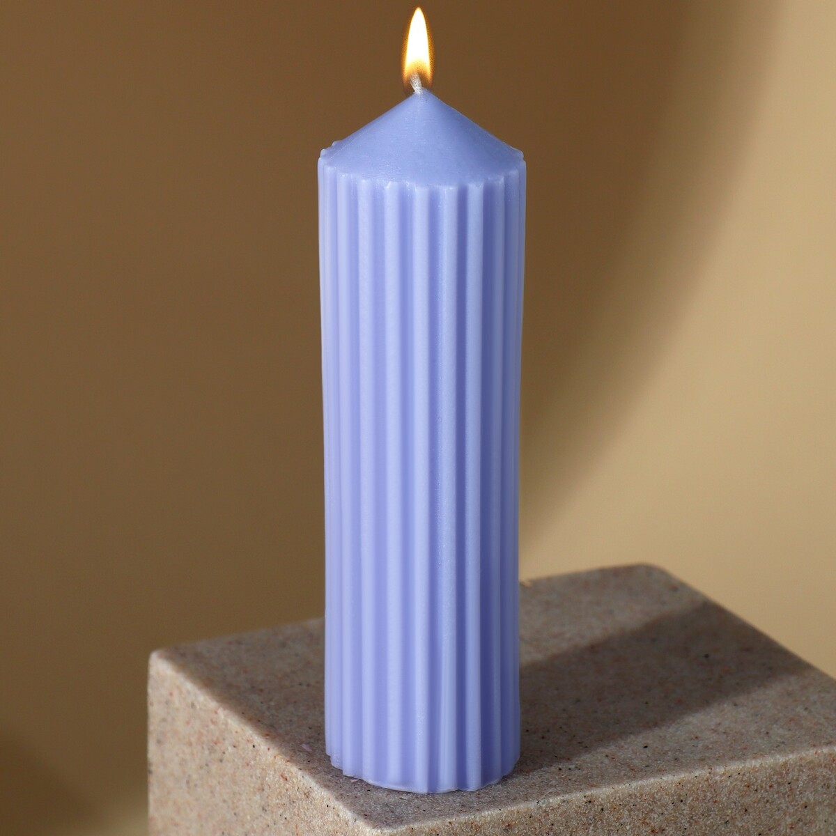 Свеча интерьерная столбик свеча столбик урал белая 4 5 х 9 см