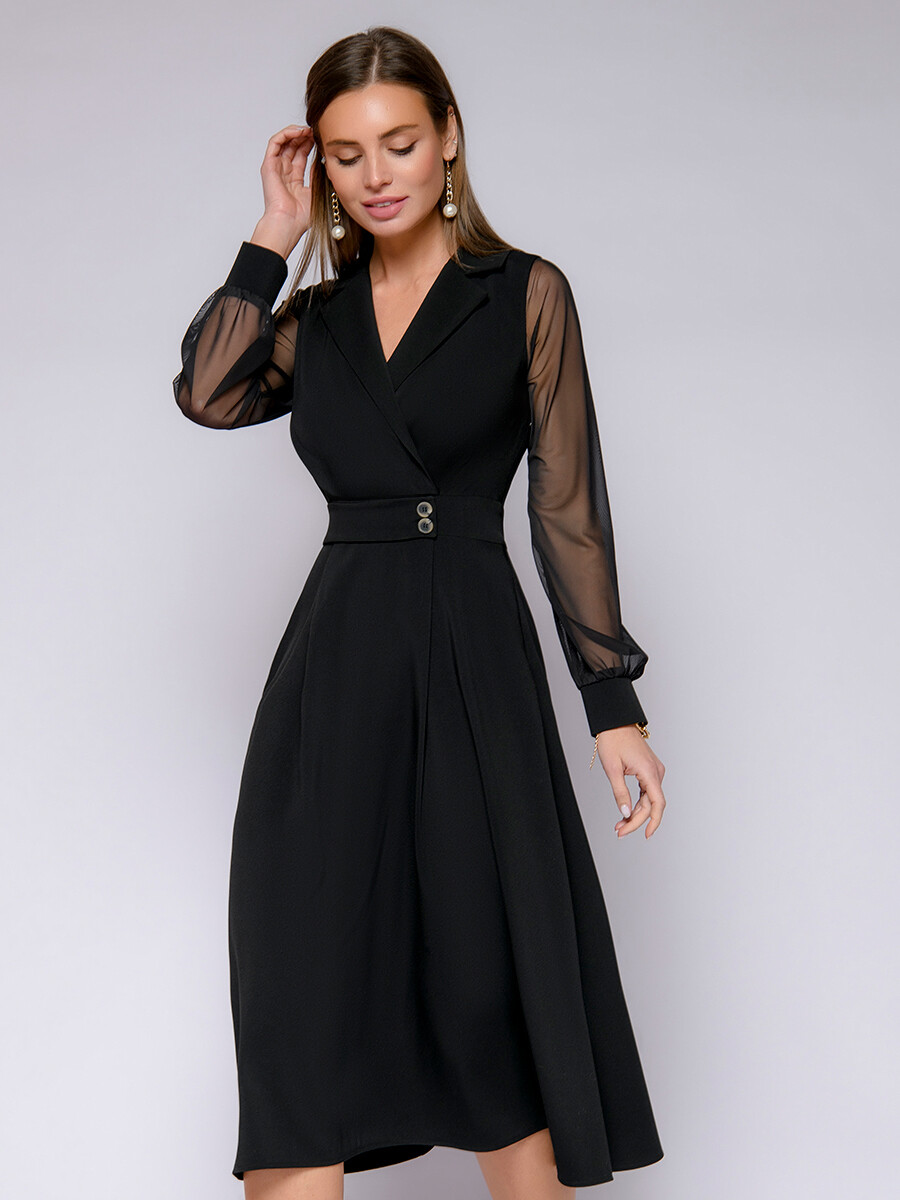 Платье 1001 DRESS, размер 42, цвет черный 01273374 - фото 1