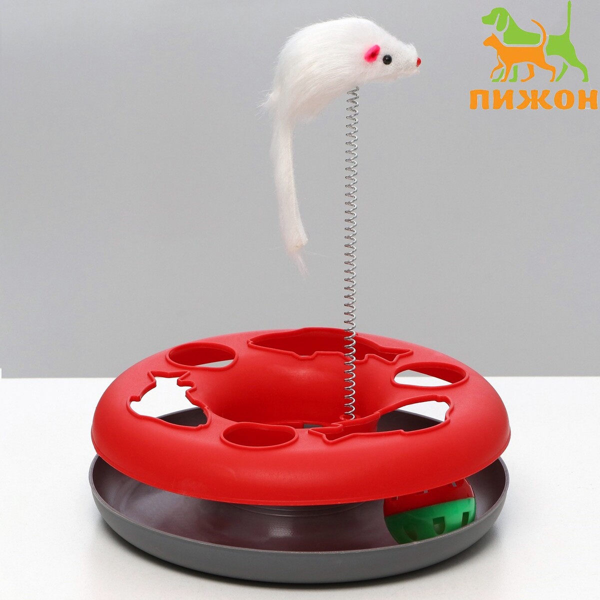 Игрушка для кошек мышь oklick 488mw серый