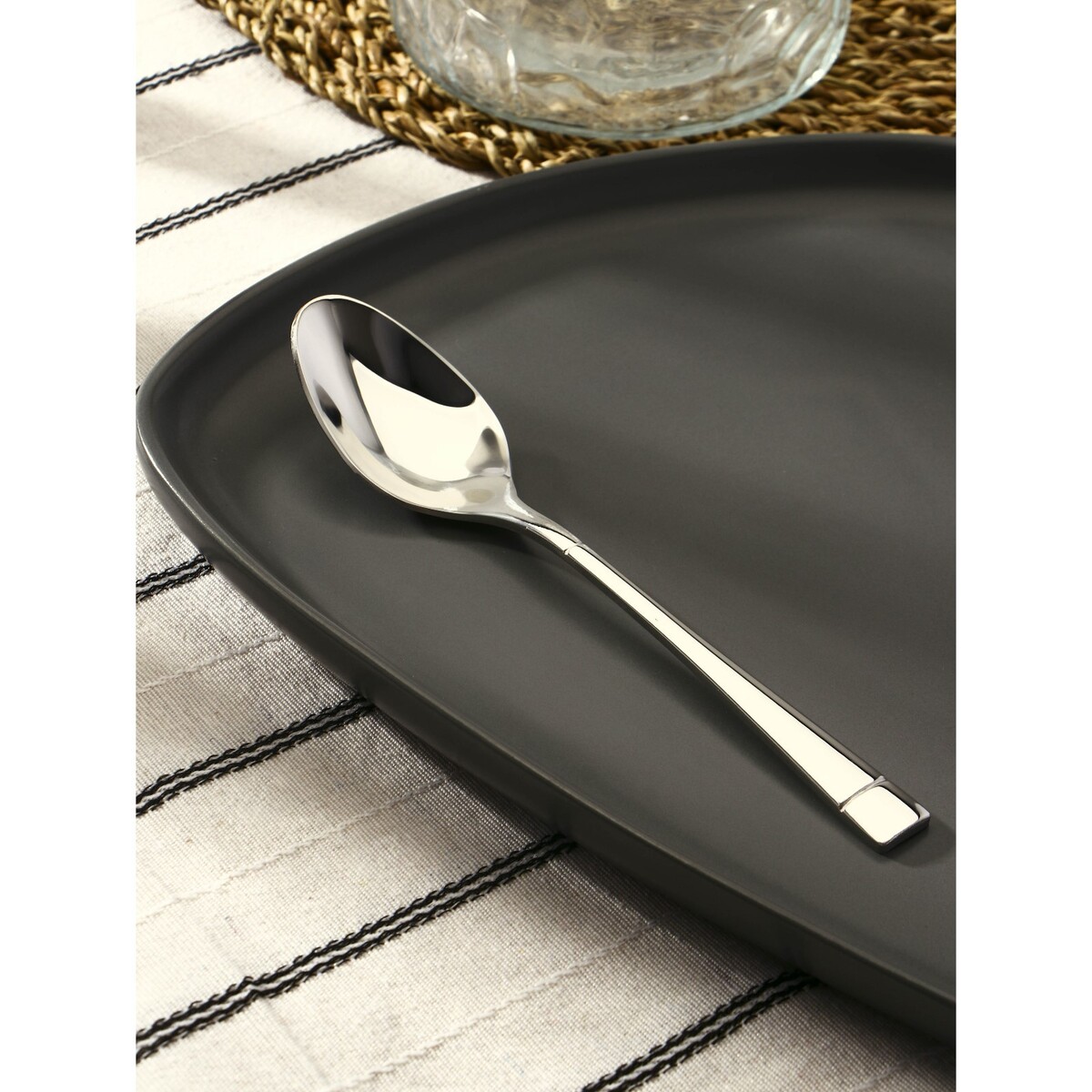 Ложка чайная из нержавеющей стали magistro ложка для спагетти из нержавеющей стали magistro 35×8 5 см luxe серебряный