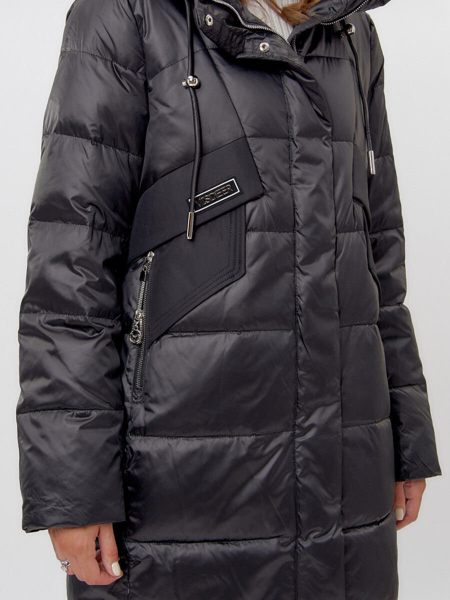 Пальто Visdeer, размер 46, цвет черный 01298277 - фото 7