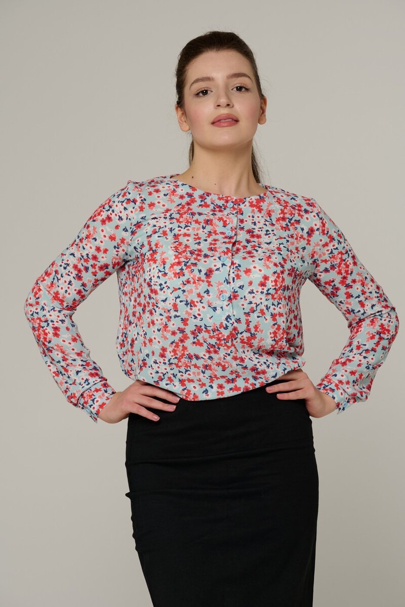 Блузка Mix-Mode, размер 46, цвет бирюзовый 01299756 - фото 3