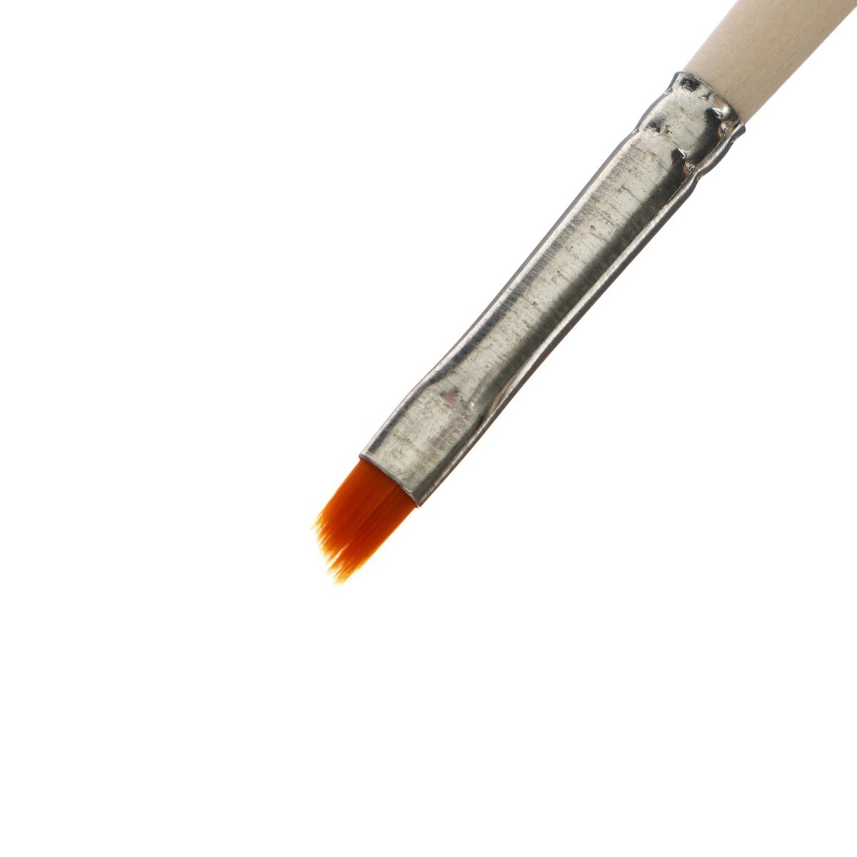 Кисть синтетика наклонная №4 (диаметр обоймы 4 мм; длина волоса 4/7 мм) деревянная ручка, calligrata фото