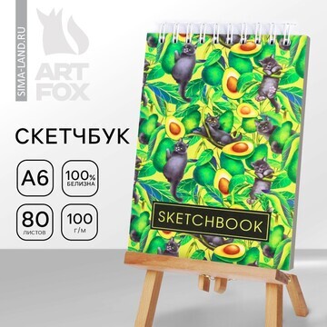 Скетчбук sketchbook avocado а6, 80 л, 10