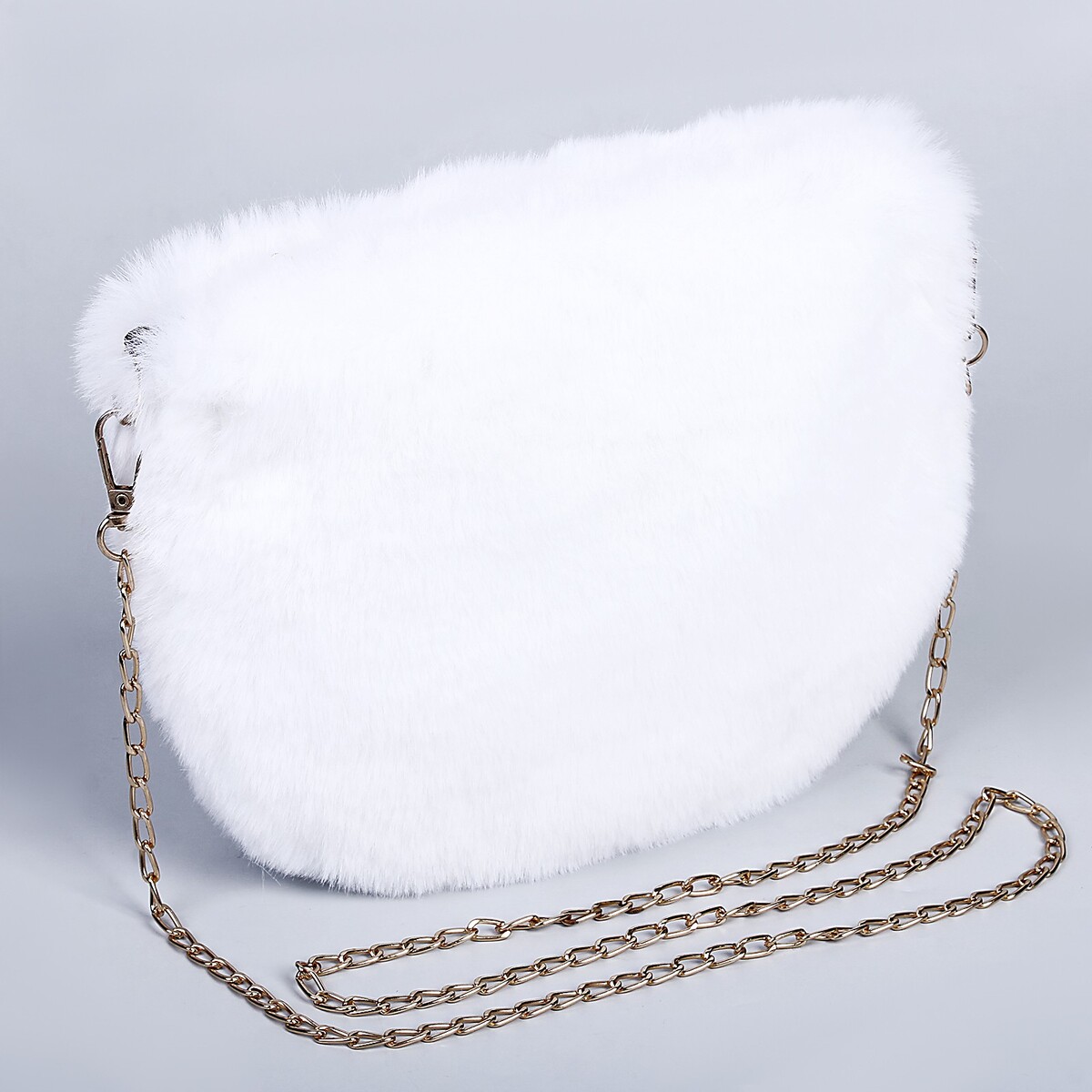 Сумка плюшевая, 24х19х3 см, цвет белый сумка плюшевая 24х19х3 см белый