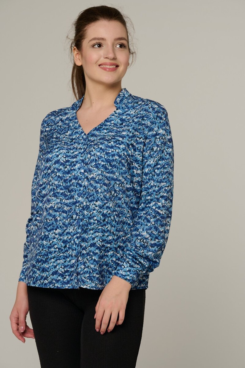 Блузка Mix-Mode, размер 48, цвет синий 01328992 - фото 2