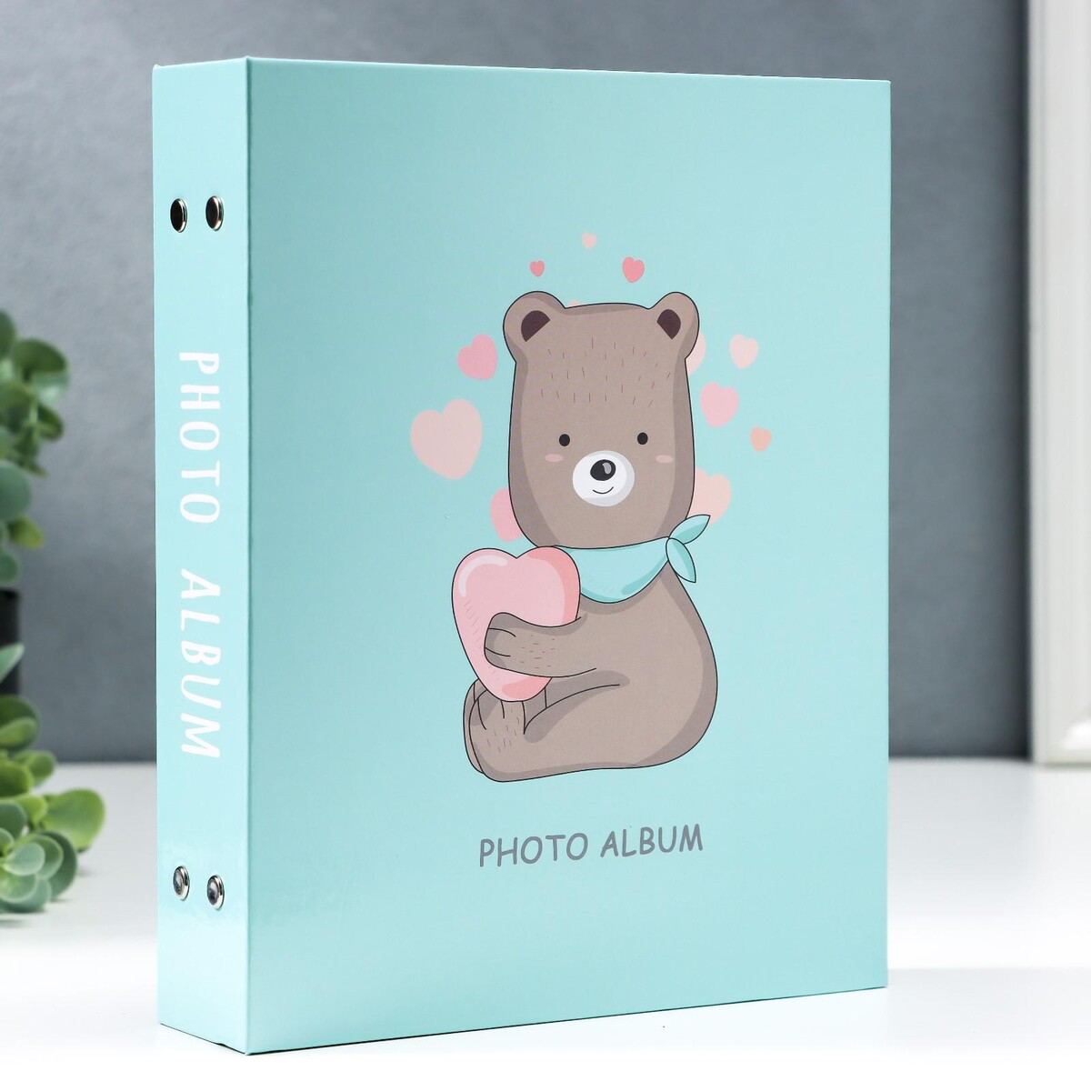 Фотоальбом на 200 фото 10х15 см детский фотоаппарат с мгновенной печатью фото print camera котенок cd 32gb бирюзовый