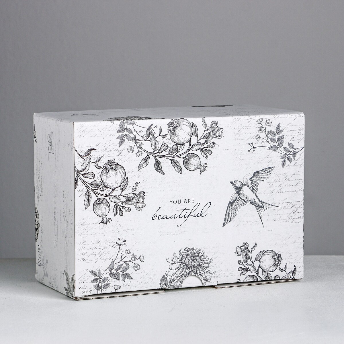 Коробка‒пенал, упаковка подарочная, коробка подарочная 20×10×20 см деревянная пенал