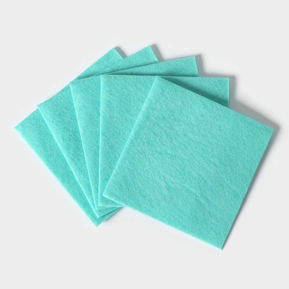 Салфетки вискозные универсальные доляна, тряпки для уборки, 5 шт, 30×30 см, цвет зеленый