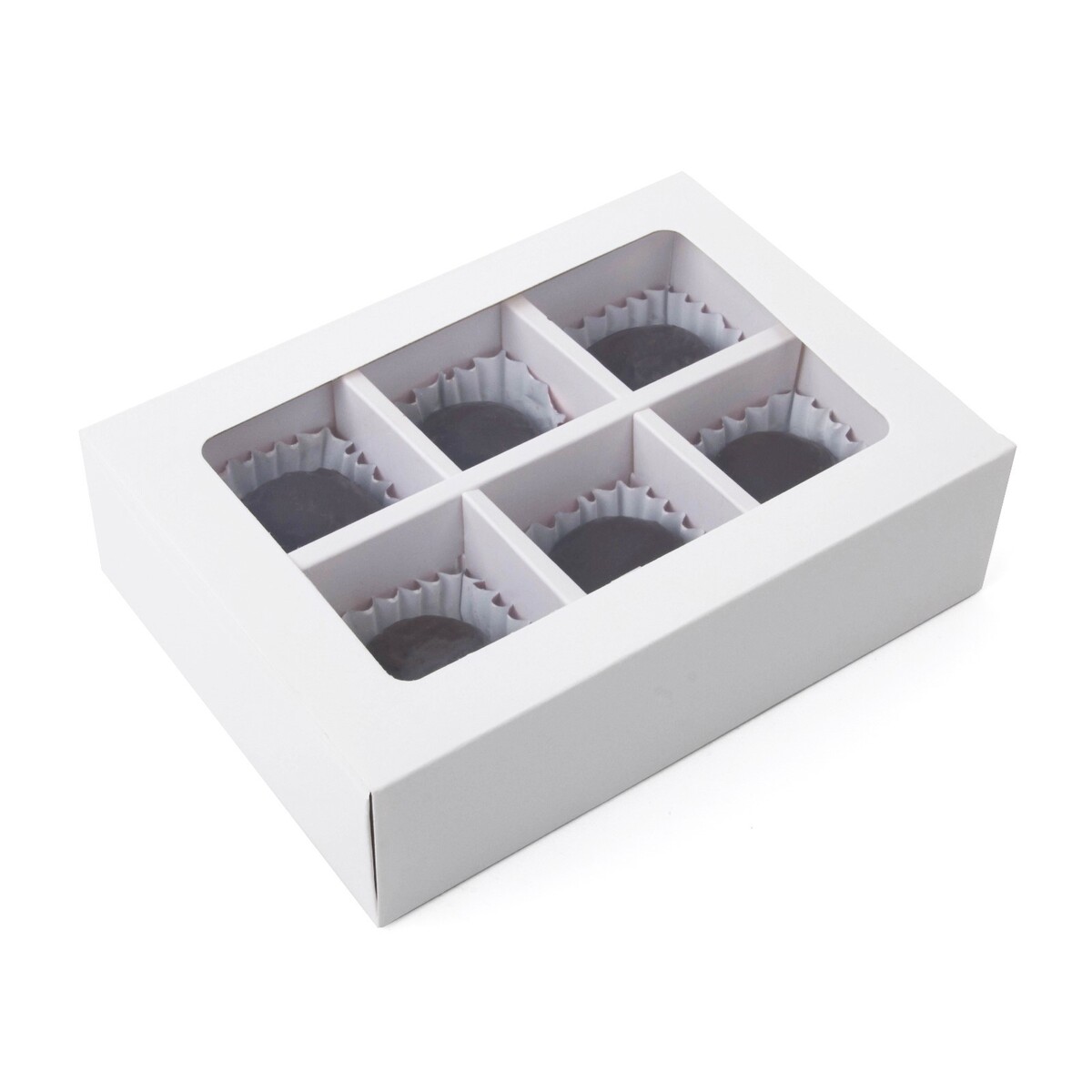 Коробка складная под 6 конфет, белая, 13,7 х 9,8 х 3,8 см коробка складная под 10 конфет белая 9 8 х 22 х 3 5 см