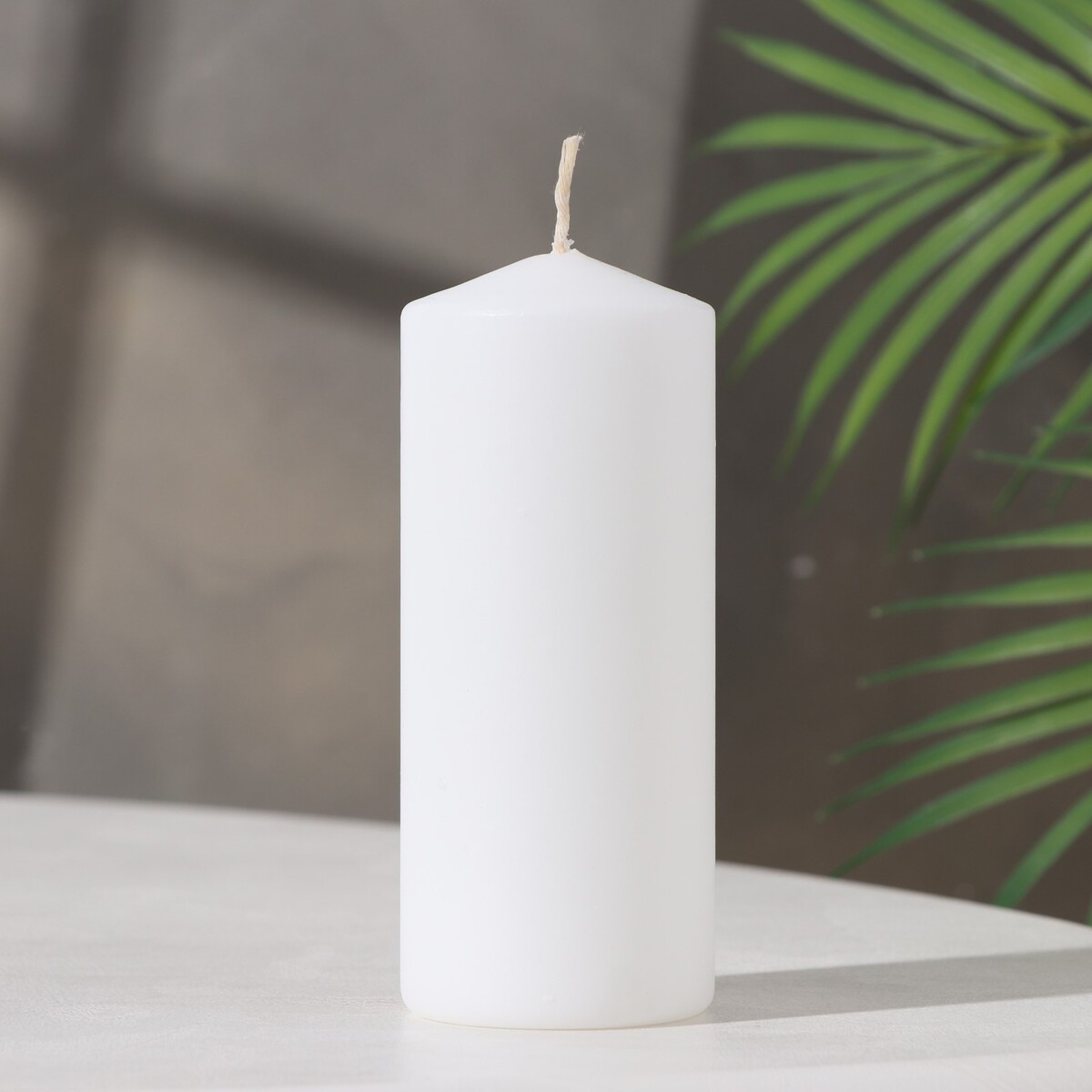 Свеча-цилиндр, 6х14 см, 350 г, 19 ч, белая свеча цилиндр с гранями 5х15 см пальмовый воск белая 10 ч