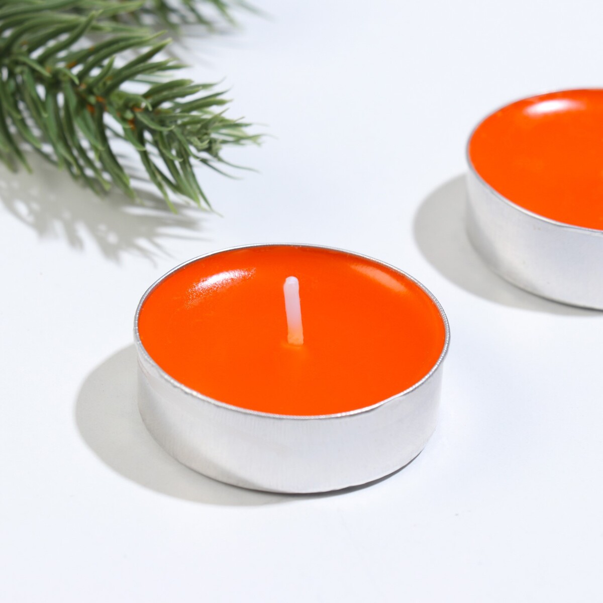 фото Набор чайных свечей ароматических, 6 шт, мандарин no brand