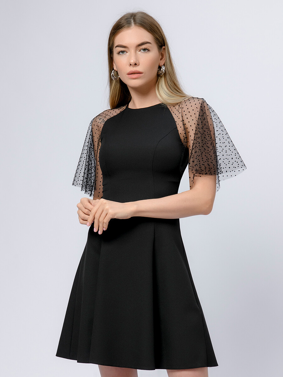 Платье мини 1001 DRESS, размер 42, цвет черный 01387128 - фото 1