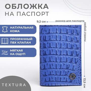 Обложка для паспорта textura, цвет сирен