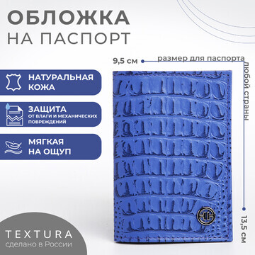 Обложка для паспорта textura, цвет сирен