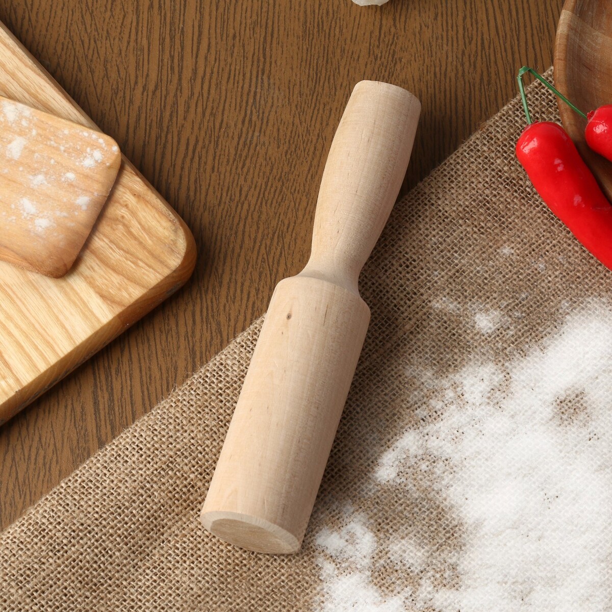 

Картофелемялка толкушка деревянная, береза, 19,5×4,5 см