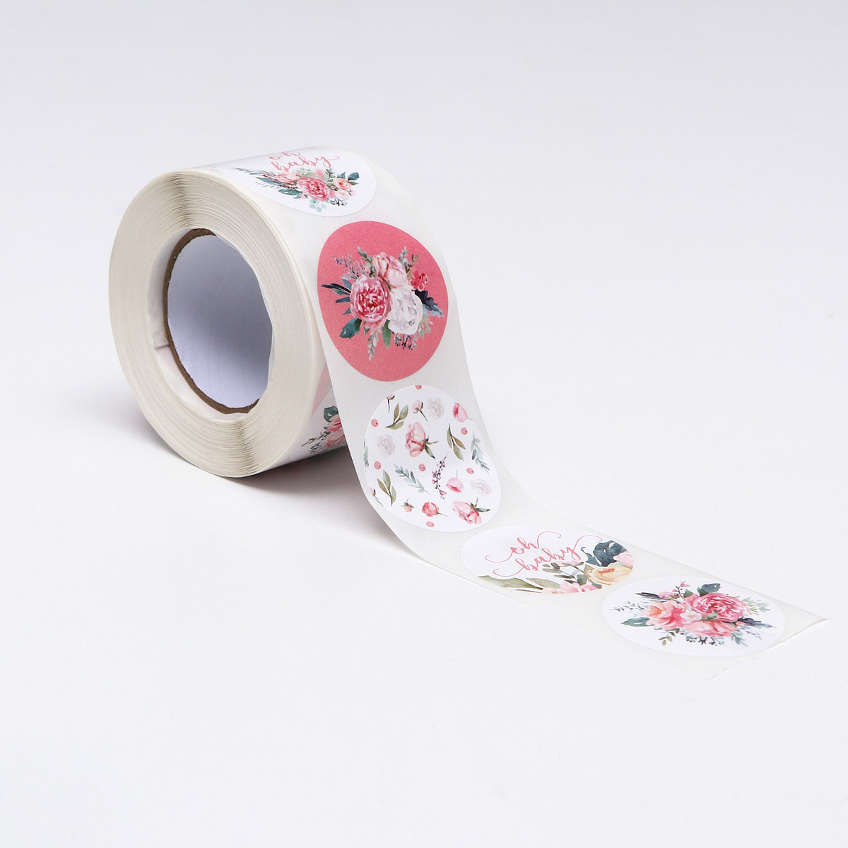 

Наклейки в рулоне love,500 шт.,3.8×3.8 см, Розовый