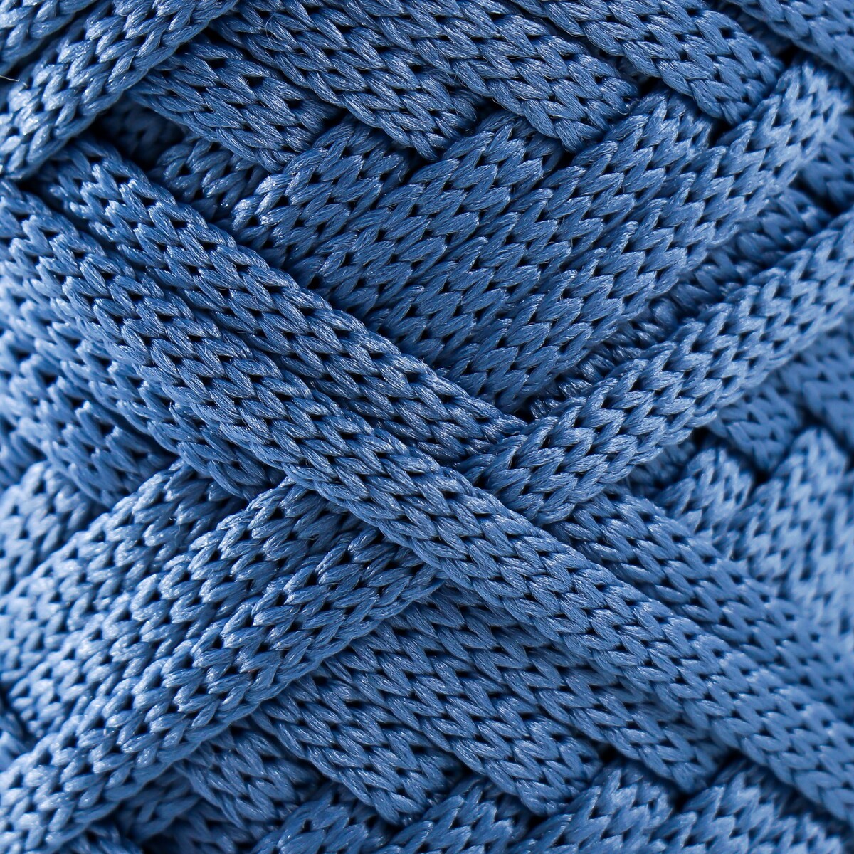 фото Шнур для вязания 100% полиэфир, ширина 4 мм 50м (джинс) no brand