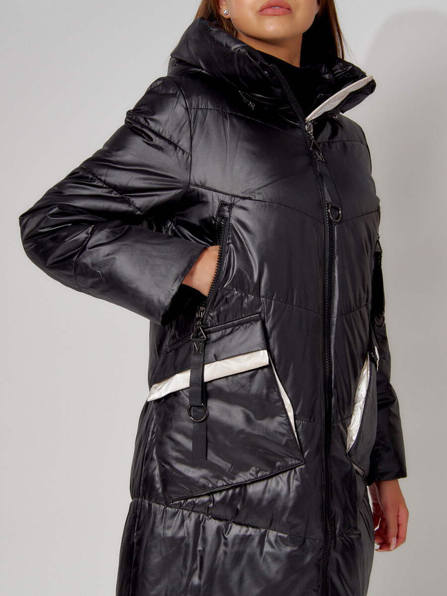 Пальто HULDLUCK, размер 42, цвет черный 01456811 однобортное - фото 8
