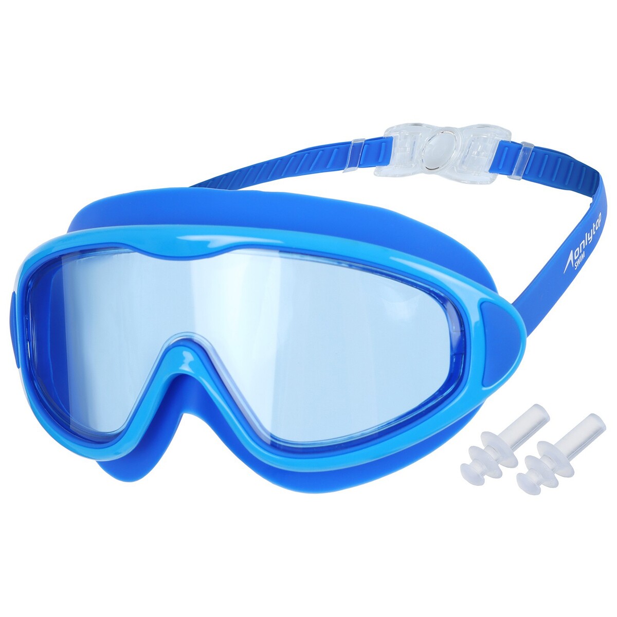 Маска для плавания детская onlytop, uv защита, беруши маска для плавания mad wave sight ii m0463 01 0 17w