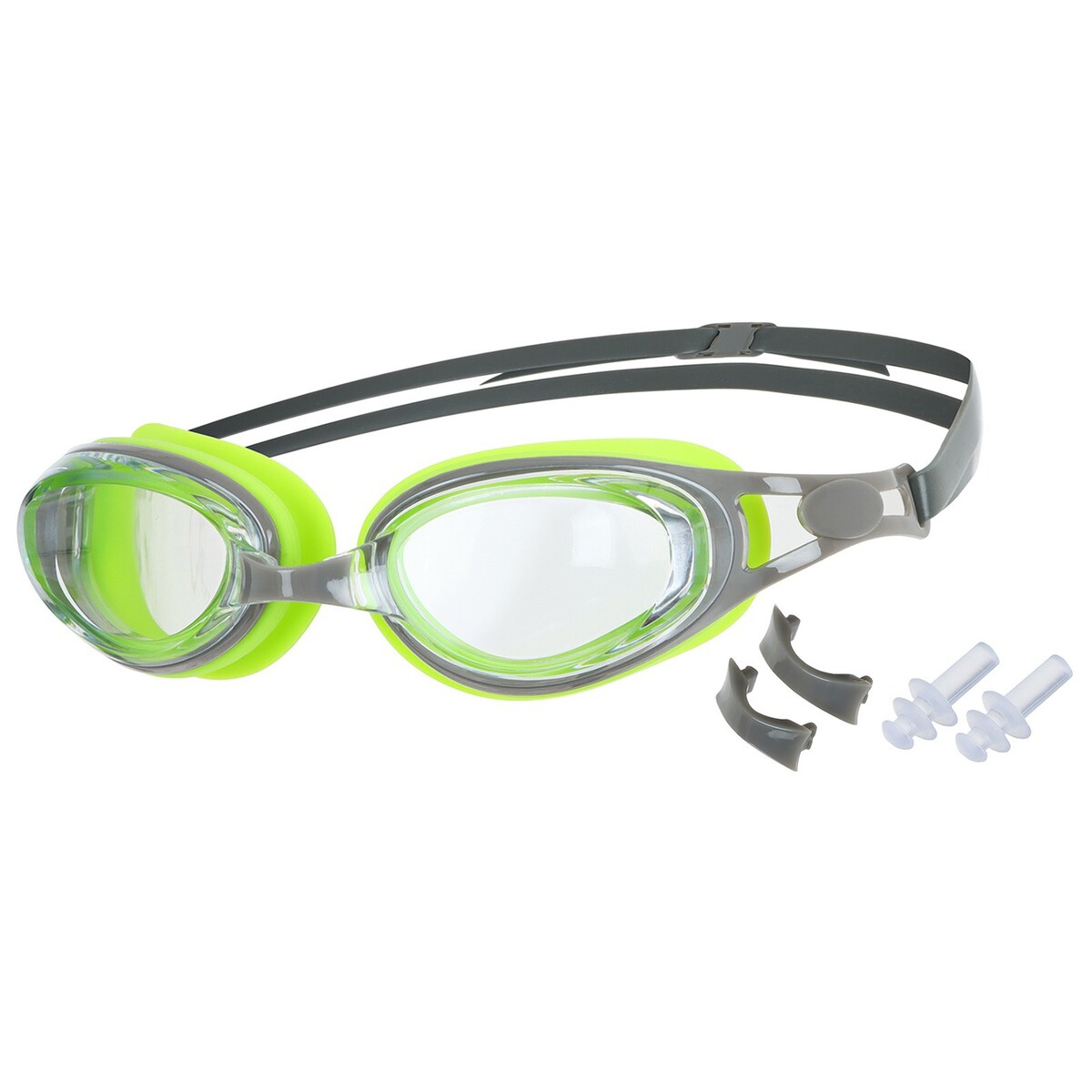 Очки для плавания onlytop, беруши, набор носовых перемычек, uv защита набор для плавания взрослый onlytop очки беруши шапочка обхват 54 60 см