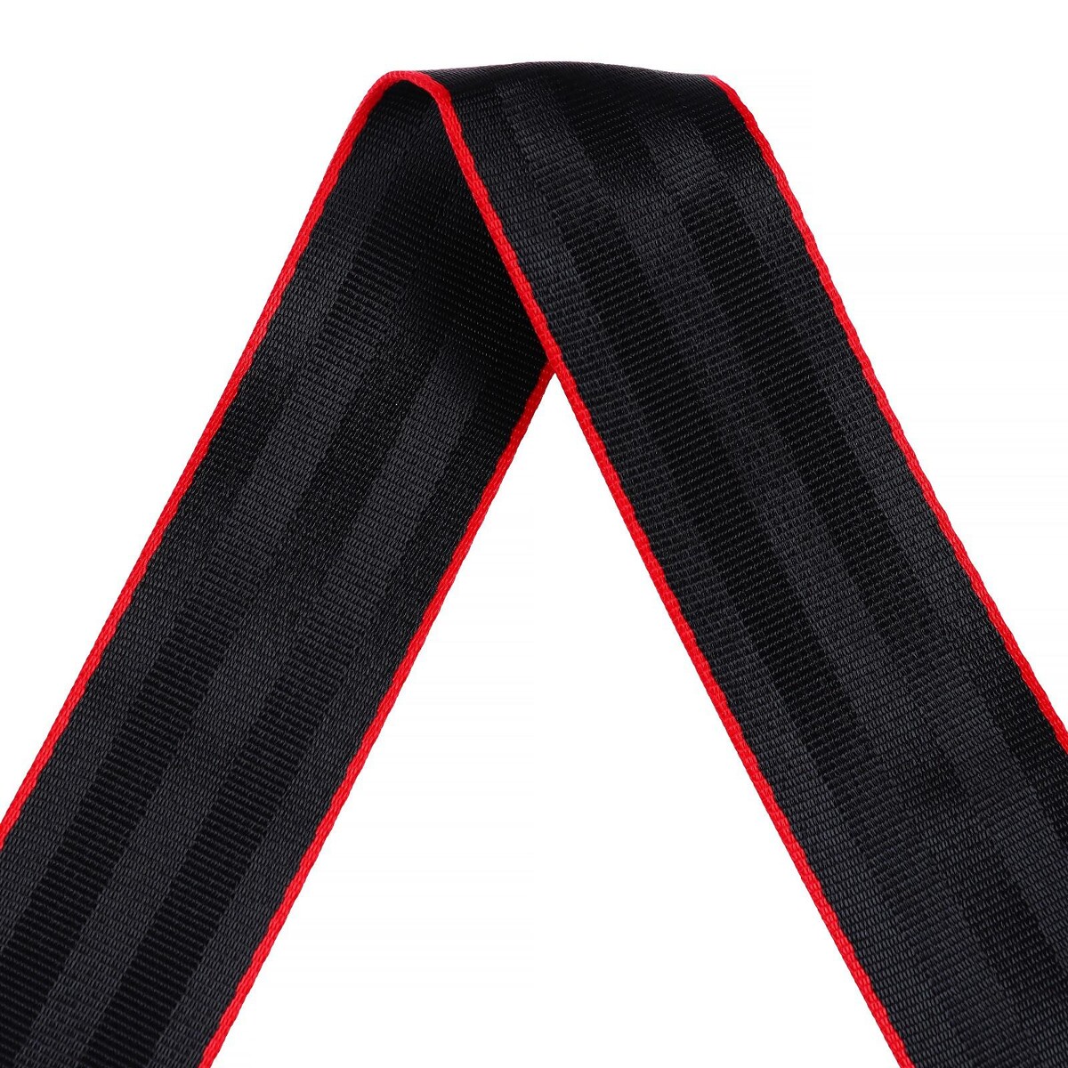 Нейлоновая лента, ремень 4.8 см × 5 м, черный с красным кантом1