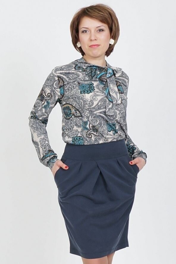 Блуза Malina, размер 42, цвет серый 01469192 - фото 1