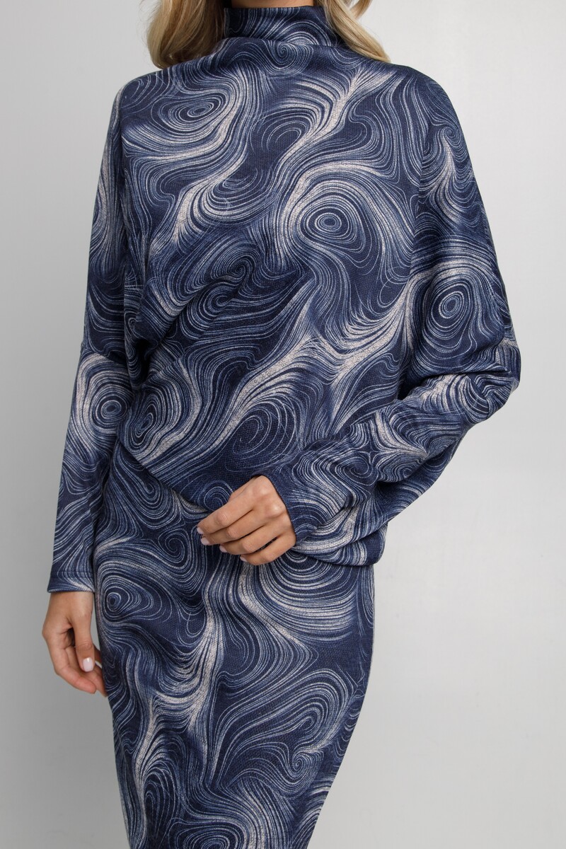 Платье SEZONI, размер 44, цвет синий 01486660 - фото 3