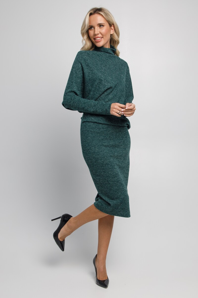 Платье SEZONI, размер 44, цвет зеленый 01525235 - фото 1