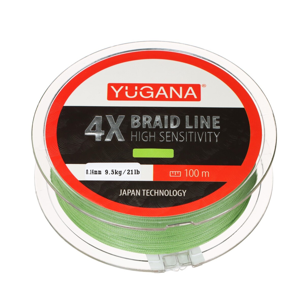 

Леска плетеная yugana x4 pe, диаметр 0.14 мм, 9.5 кг, 100 м, зеленая, Зеленый