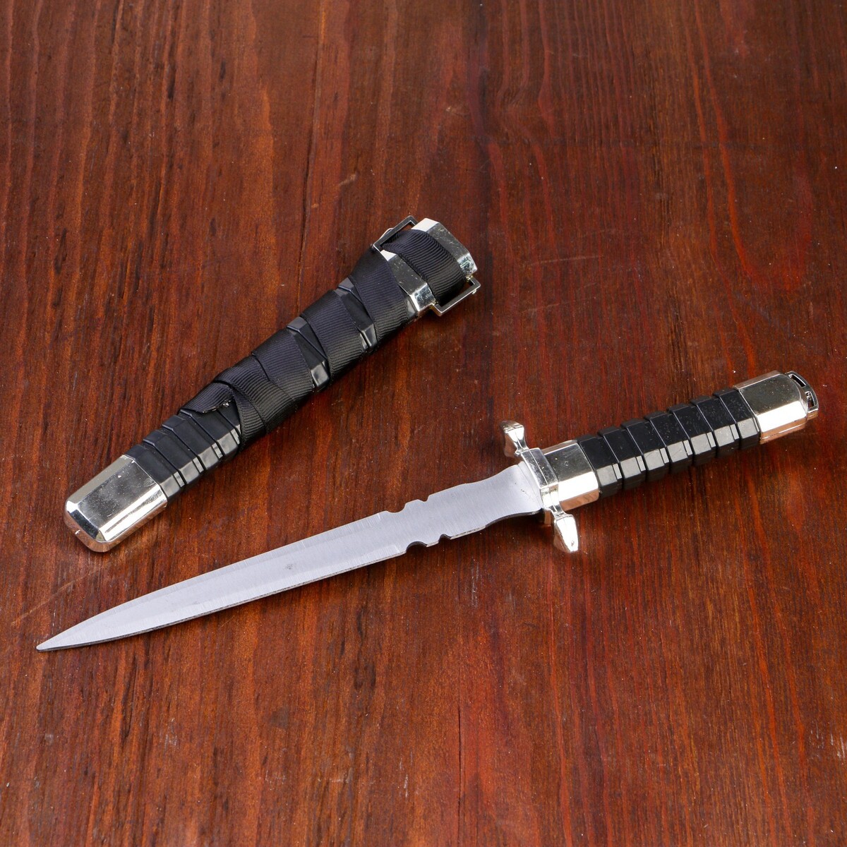Кортик, рукоять и ножны с ребрами, 29,5 см сувенирный нож 24 5 см резные ножны дракон на рукояти