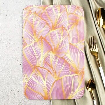 Доска разделочная tropical leaf pink, 30