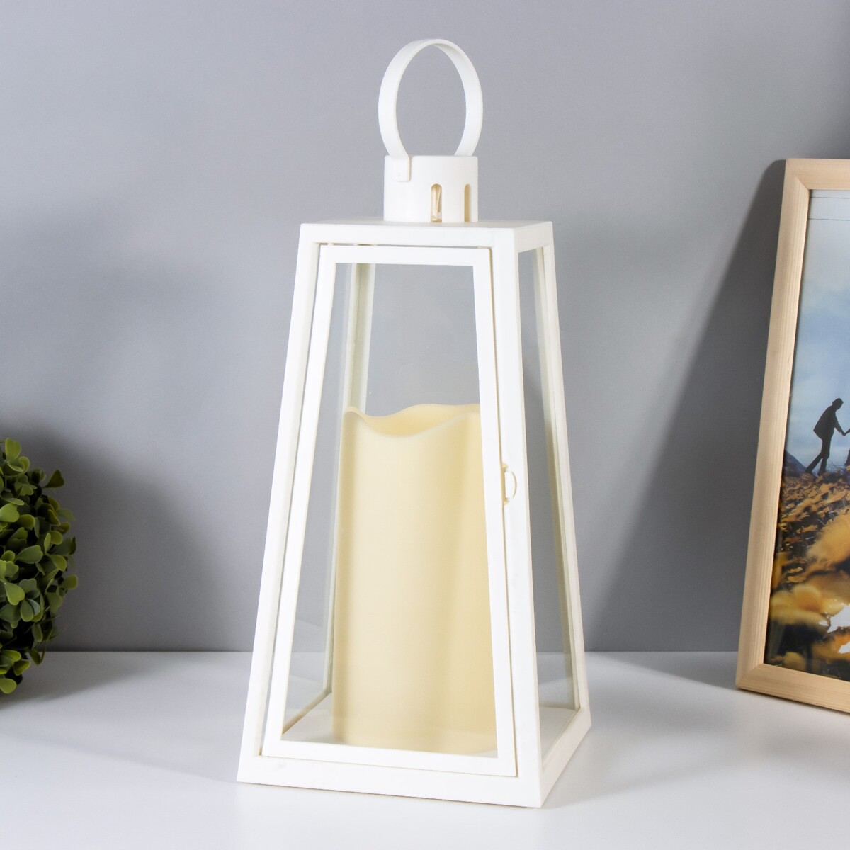 

Ночник свеча led от батареек 3хааа белый 15,8х15,8х32,5 см
