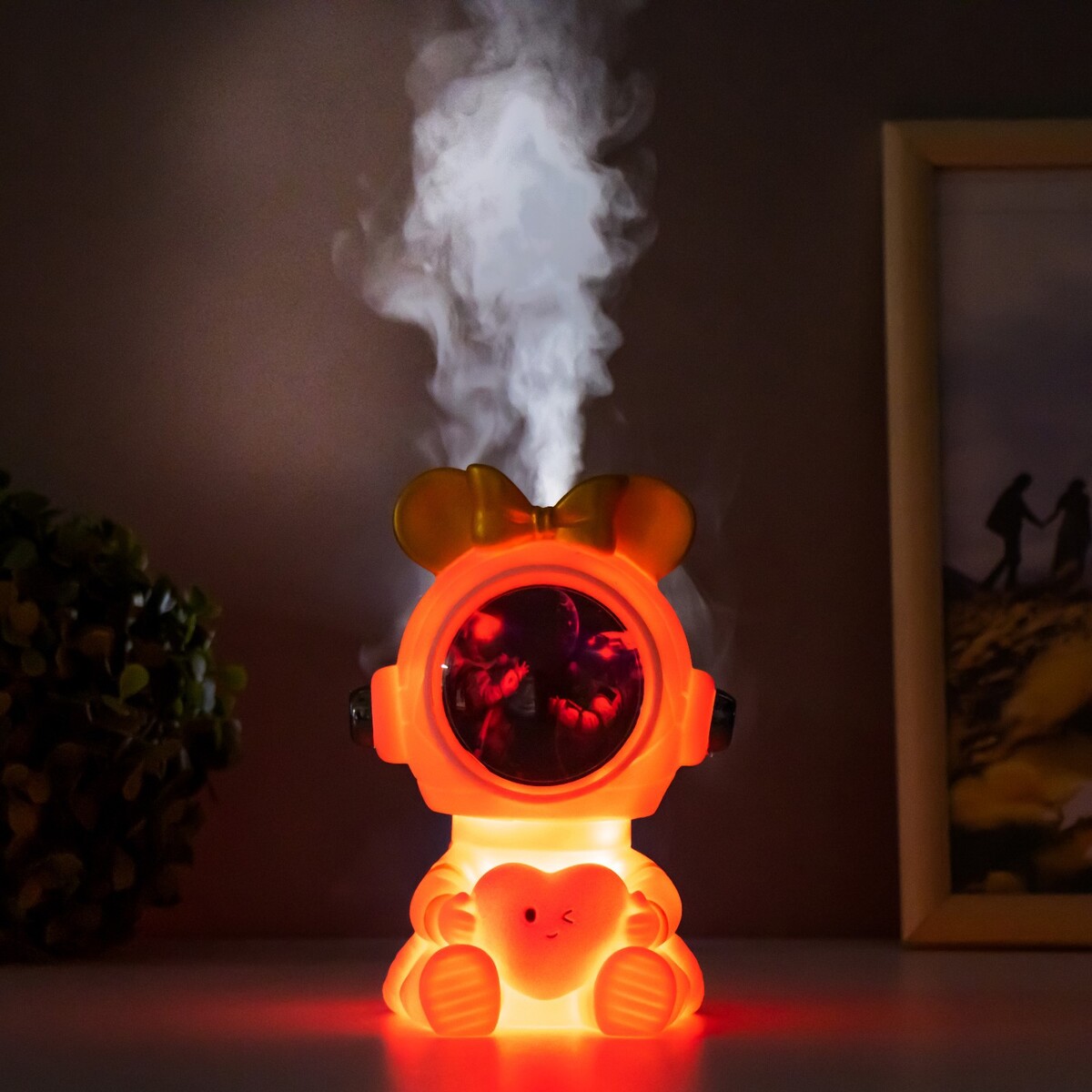 

Ночник-увлажнитель мишка космонавт led usb белый 12х12х16,5 см