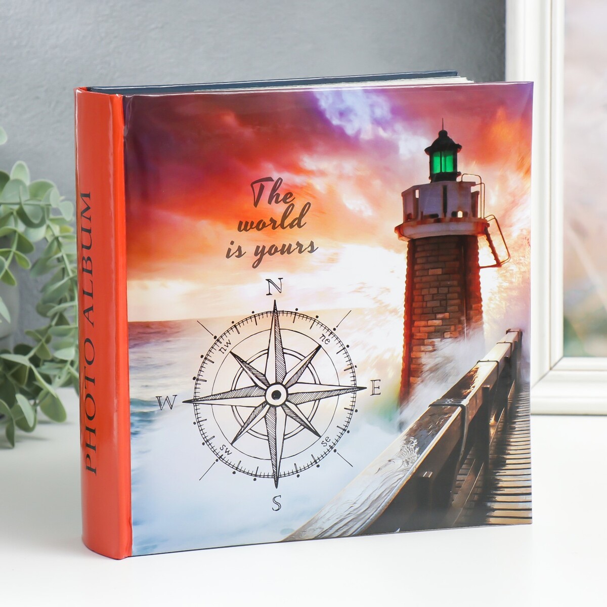 

Фотоальбом на 200 фото 10х15 см кн. пер-т путешествие, Разноцветный