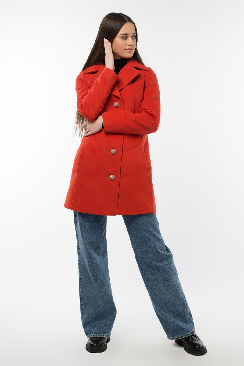 Пальто женское демисезонное EL PODIO, размер 44, цвет терракот 01628384 - фото 2