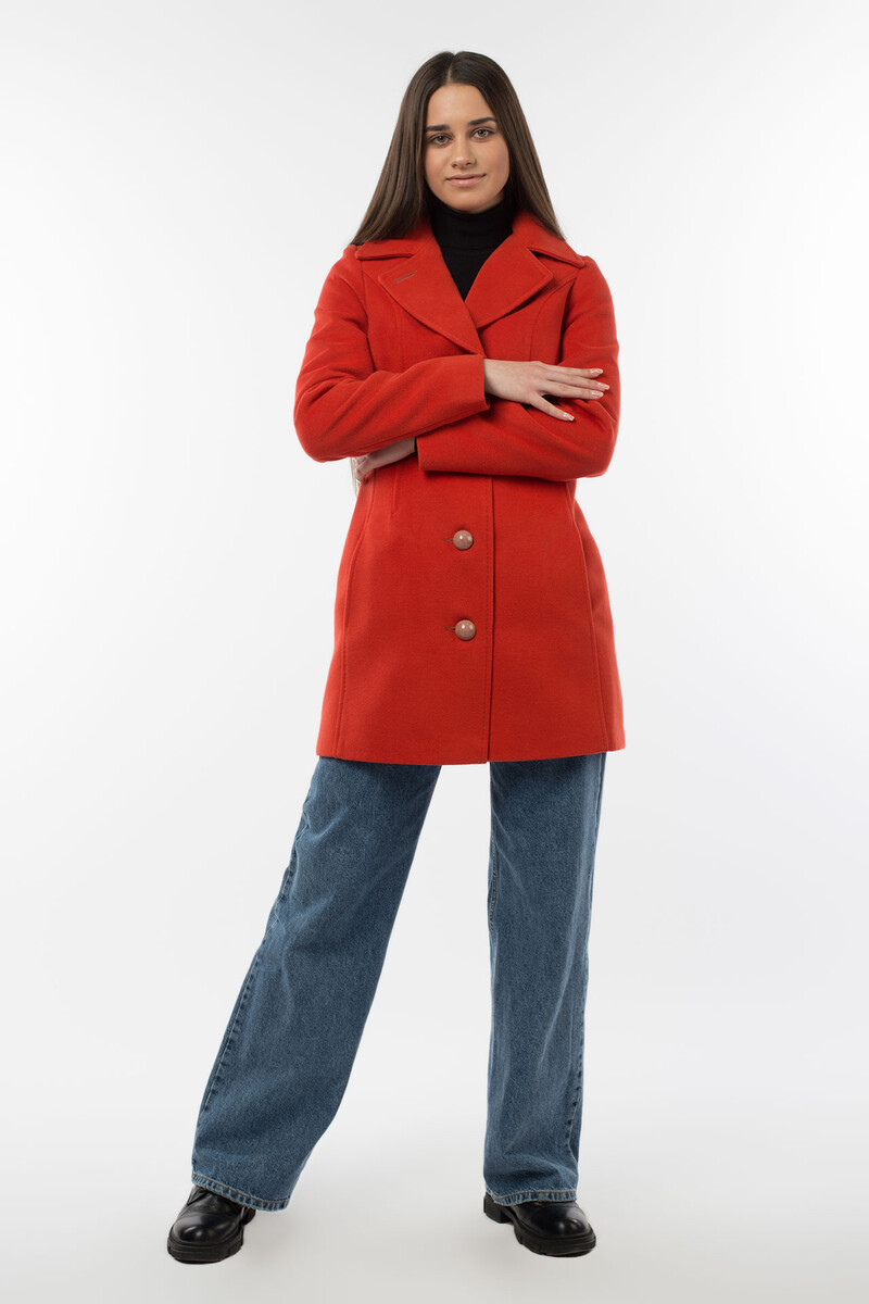 Пальто женское демисезонное EL PODIO, размер 44, цвет терракот 01628384 - фото 1