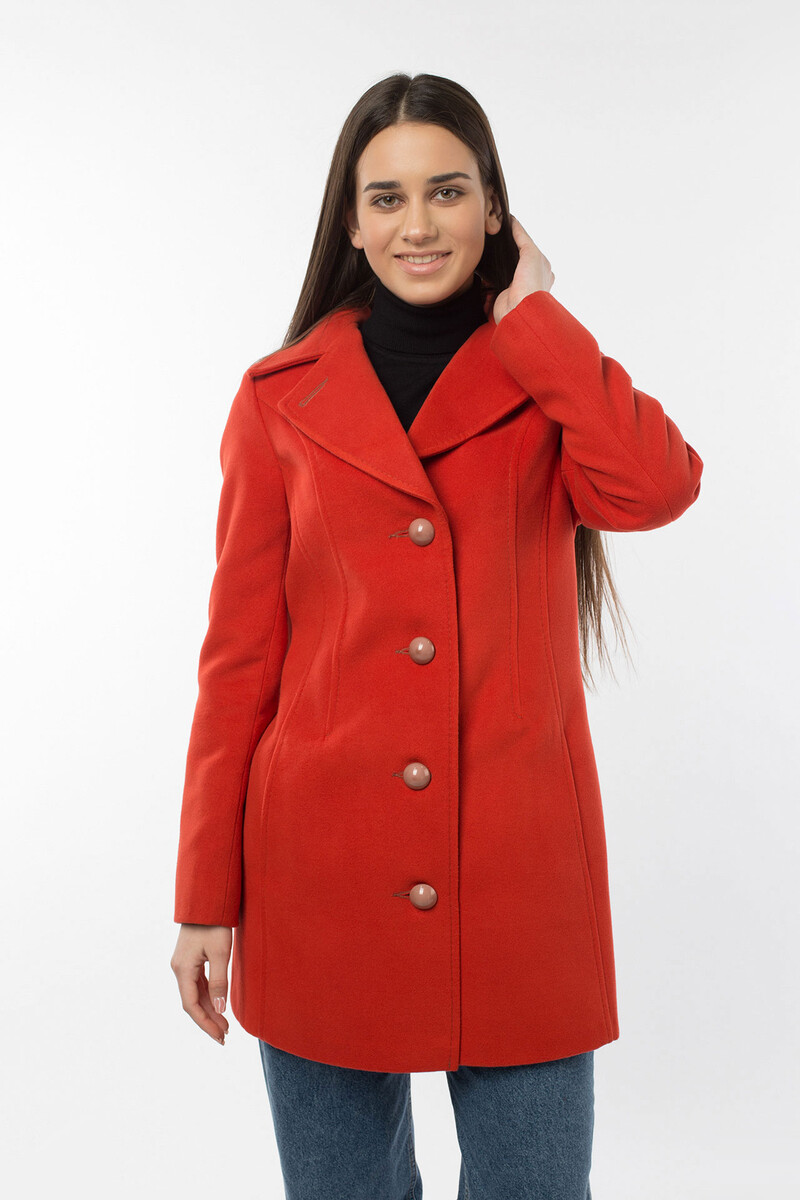 Пальто женское демисезонное EL PODIO, размер 44, цвет терракот 01628384 - фото 5