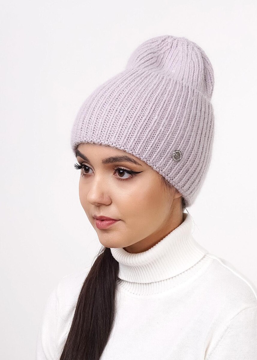 

Шапка, Фиолетовый;сиреневый\люрекс серебро