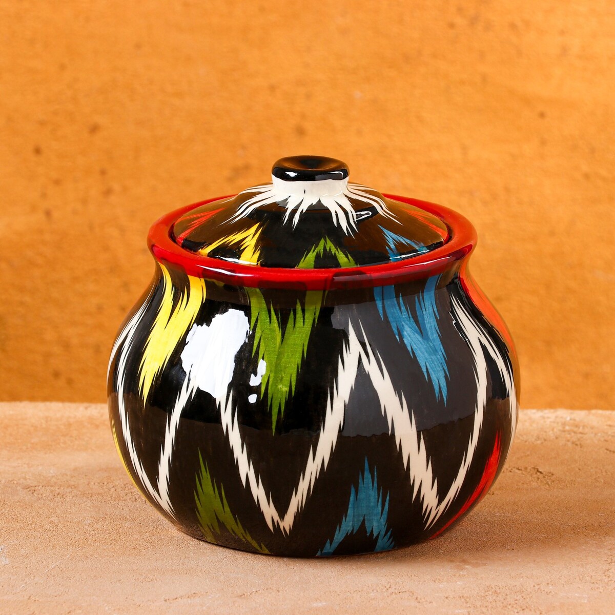 

Сахарница риштанская керамика