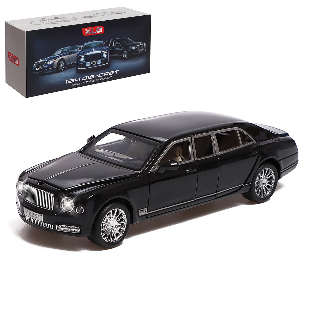 Машина металлическая bentley mulsanne, 1:24, открываются двери, капот,  багажник, цвет черный No brand 01700632: купить за 1940 руб в интернет  магазине с бесплатной доставкой