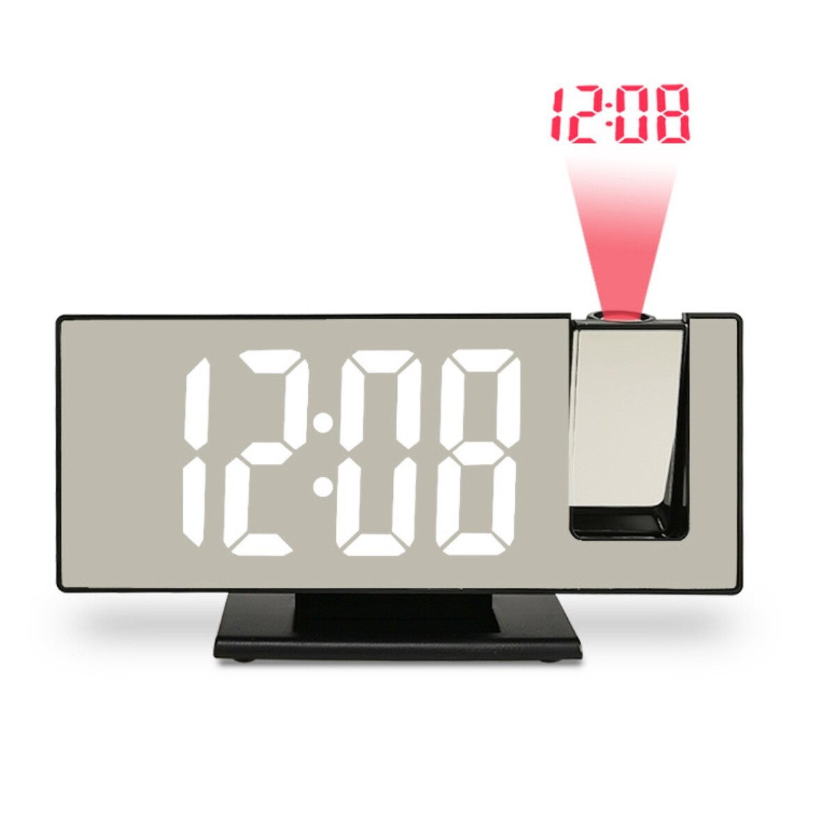 Часы - будильник электронные настольные с проекцией на потолок, термометром, календарем, usb часы будильник электронные настольные колонка bluetooth tf карта 7 6 х 8 8 см usb