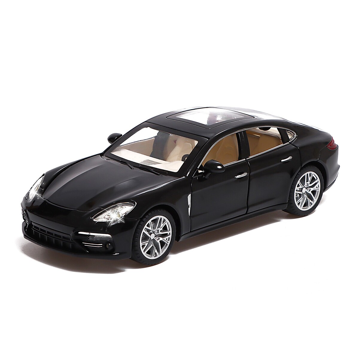 Машина металлическая porsche panamera, масштаб 1:24, открываются двери,  капот, багажник, цвет черный No brand 01712956: купить за 1620 руб в  интернет магазине с бесплатной доставкой