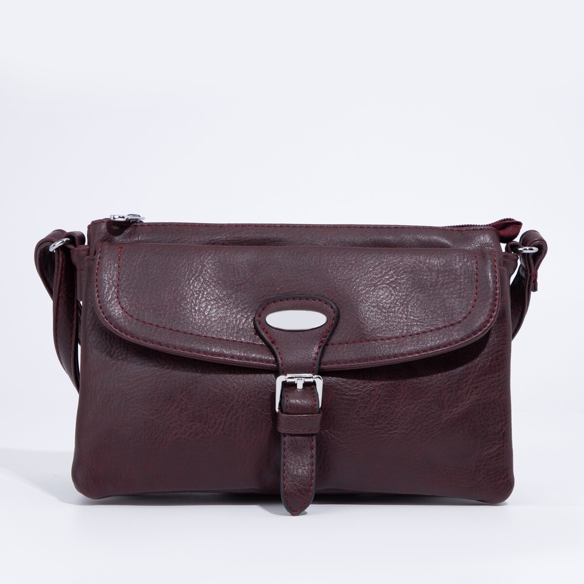 

Сумка-мессенджер на молнии, цвет бордовый