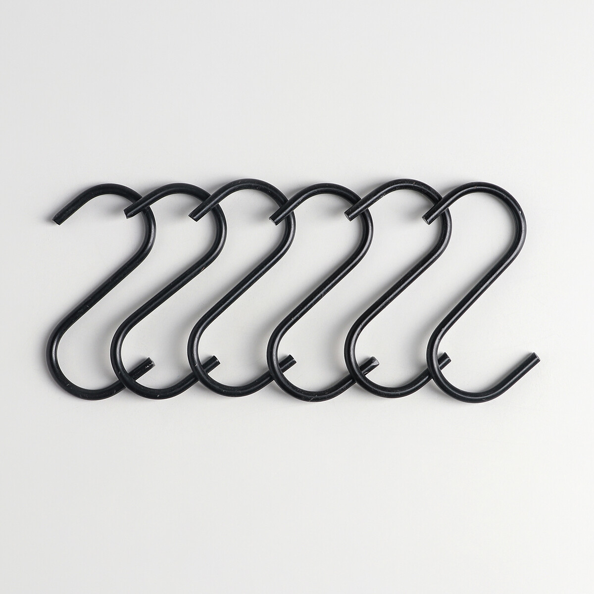 Набор крючков для рейлинга доляна, d=2,2 см, 7 см, 6 шт, цвет черный полка для рейлинга 21×11×20 см