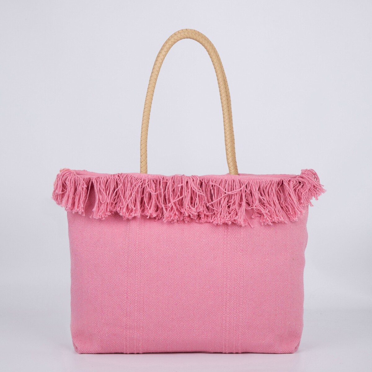 Сумка-шоппер пляжная NAZAMOK, цвет розовый, размер средний 01772976 - фото 6