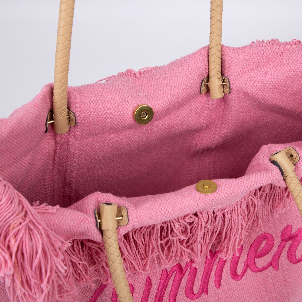 Сумка-шоппер пляжная NAZAMOK, цвет розовый, размер средний 01772976 - фото 7