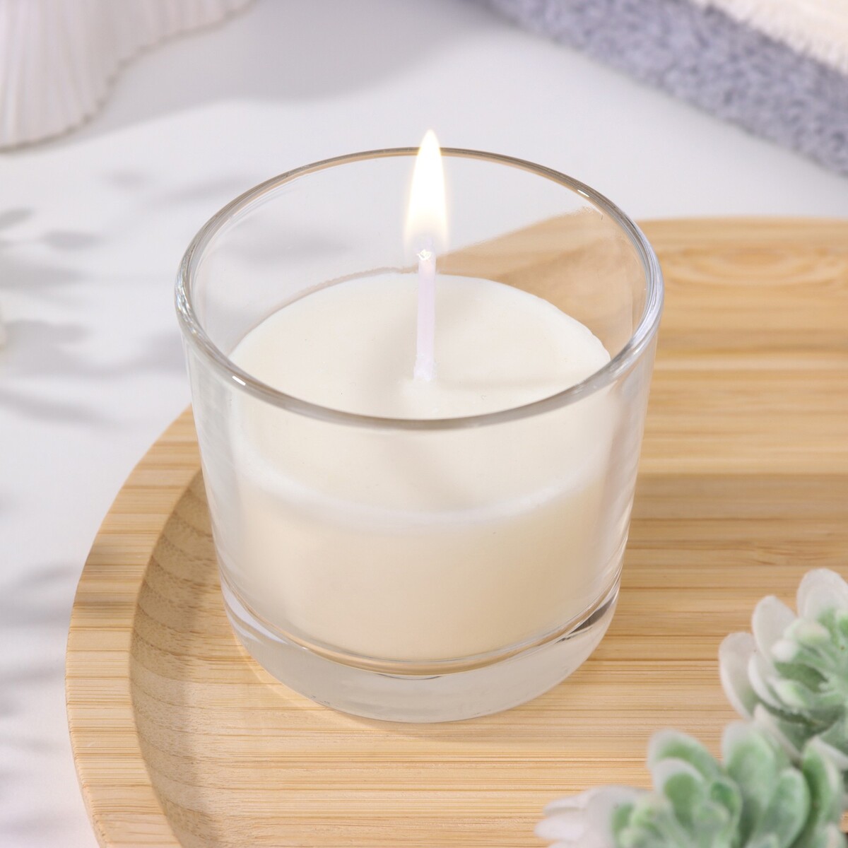 Свеча ароматическая в стакане алания свеча ароматическая в стакане lavaco жасмин белая 7 5х7 5 см
